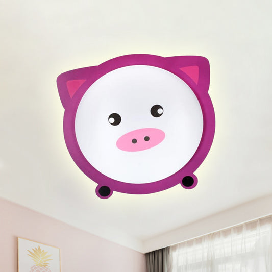 Animal Shaped Ceiling Mount Light Cartoon Metal Flush Light for Nursing Room Corridor Clearhalo 'Ceiling Lights' 'Close To Ceiling Lights' 'Close to ceiling' 'Flush mount' Lighting' 240902