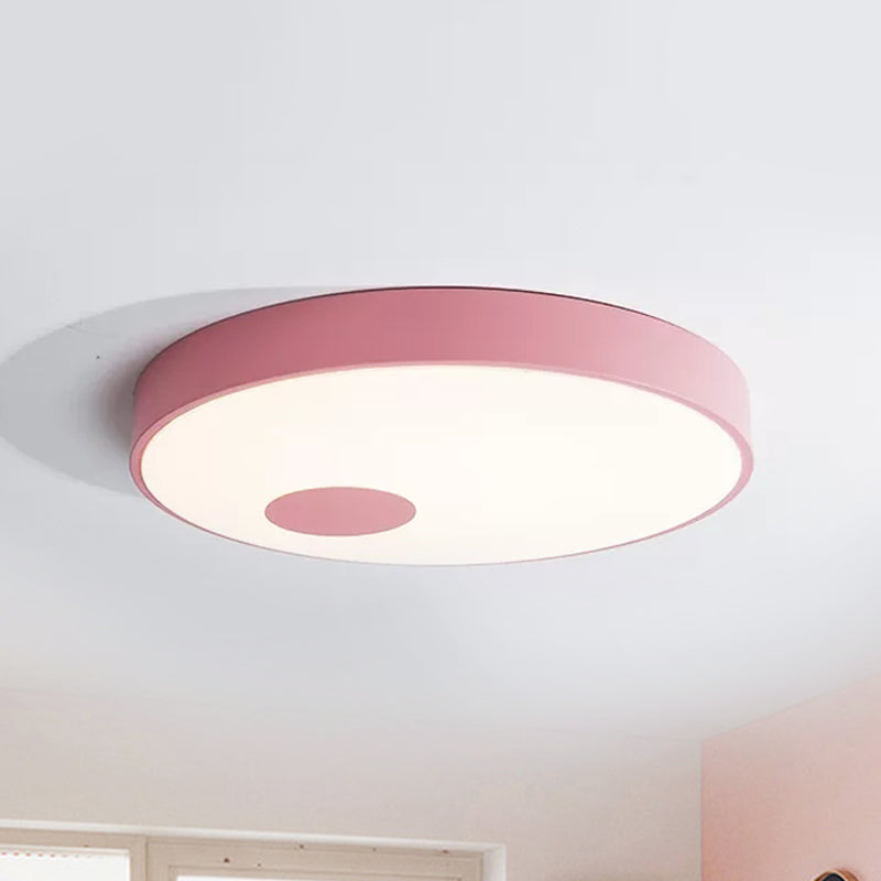 Nordic Stylish Slim Flush Mount Light Acrylic Candy Colored Ceiling Lamp for Kindergarten Pink Clearhalo 'Ceiling Lights' 'Close To Ceiling Lights' 'Close to ceiling' 'Flush mount' Lighting' 240984