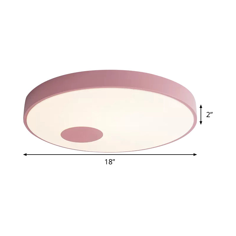 Nordic Stylish Slim Flush Mount Light Acrylic Candy Colored Ceiling Lamp for Kindergarten Clearhalo 'Ceiling Lights' 'Close To Ceiling Lights' 'Close to ceiling' 'Flush mount' Lighting' 240987