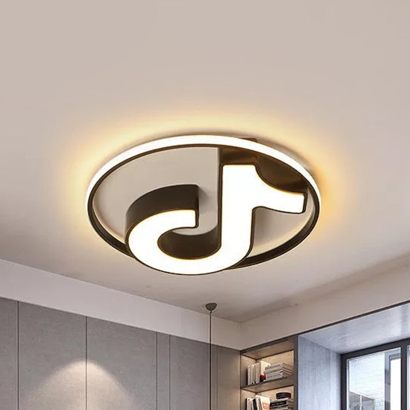 Letter Shape Kindergarten Flush Ceiling Light with Ring Acrylic Nordic Ceiling Lamp Clearhalo 'Ceiling Lights' 'Close To Ceiling Lights' 'Close to ceiling' 'Flush mount' Lighting' 241018