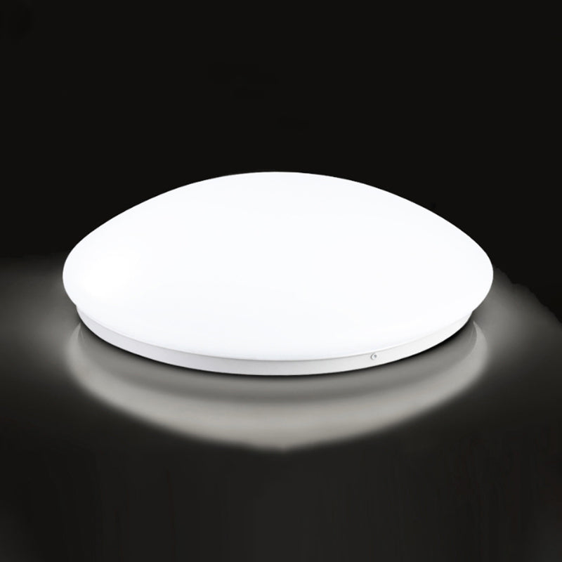 Circular Flush Ceiling Light Fixture with Acrylic Shade Minimalist Metal White Ceiling Mounted Fixture for Living Room, 7.5"/9"/10" Dia White Clearhalo 'Ceiling Lights' 'Close To Ceiling Lights' 'Close to ceiling' 'Flush mount' Lighting' 241065