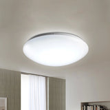 Circular Flush Ceiling Light Fixture with Acrylic Shade Minimalist Metal White Ceiling Mounted Fixture for Living Room, 7.5"/9"/10" Dia White Clearhalo 'Ceiling Lights' 'Close To Ceiling Lights' 'Close to ceiling' 'Flush mount' Lighting' 241066