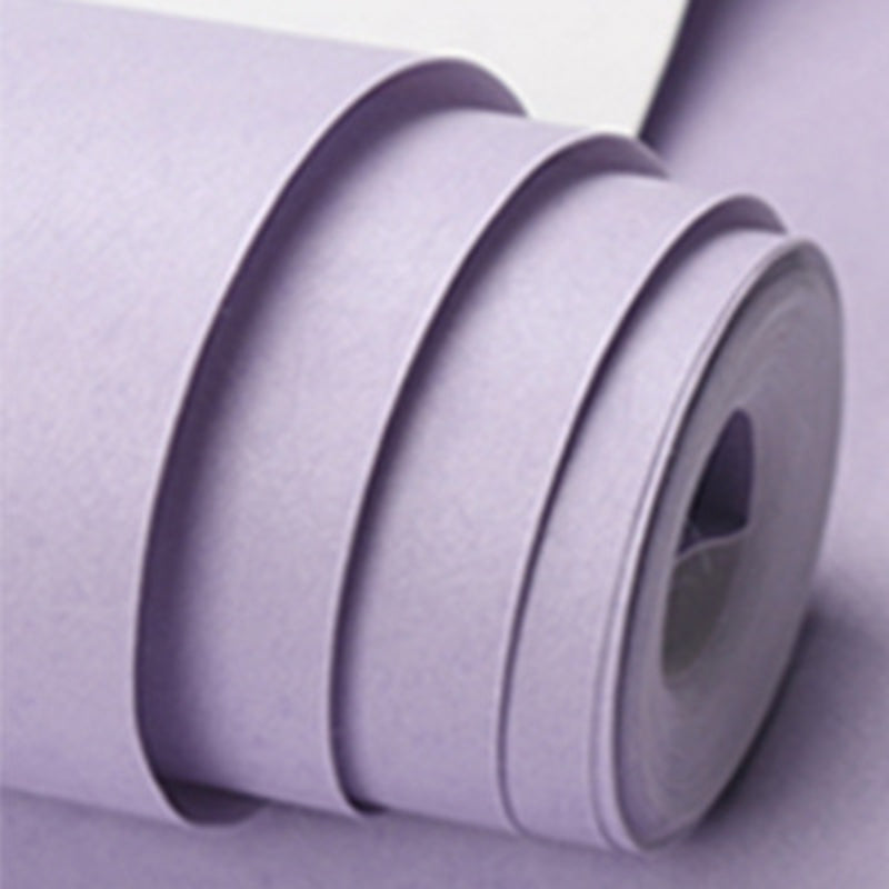 Simplicity Plain Wallpaper Roll Non-Woven Fabric Non-Pasted Pastel Color Wall Decor for Living Room Purple Clearhalo 'Modern wall decor' 'Modern' 'Wallpaper' Wall Decor' 2412302