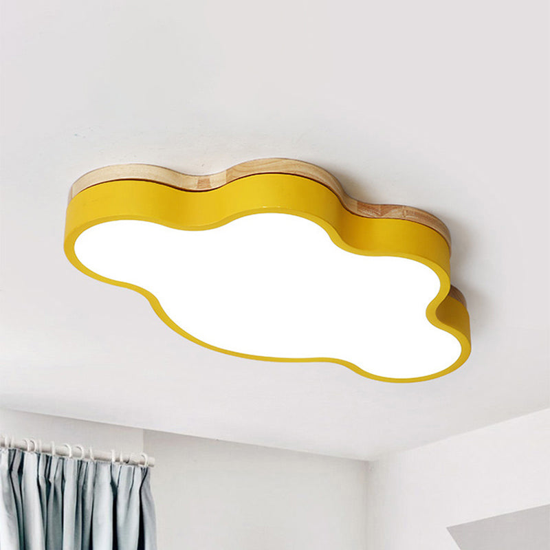 Acrylic Cloud Shape Flush Ceiling Light Macaron Loft LED Ceiling Lamp for  Kid Bedroom