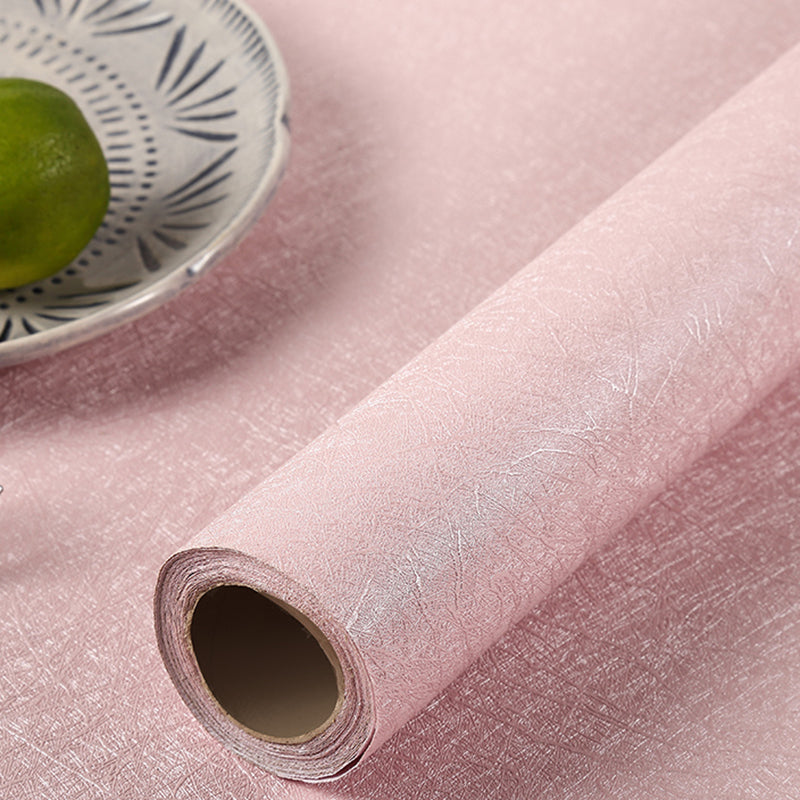 Peel off Plain Wallpaper Roll Scandinavian Style Non-Woven Wall Covering, 32.3 sq ft Pink Wallpaper Roll Clearhalo 'Modern wall decor' 'Modern' 'Wallpaper' Wall Decor' 2412517