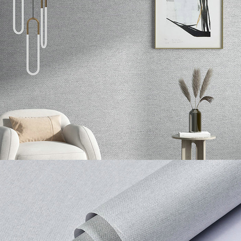 Pastel Color Plain Wallpaper Roll Self-Adhesive Minimalist Style Living Room Wall Decor Light Gray Wallpaper Roll Clearhalo 'Modern wall decor' 'Modern' 'Wallpaper' Wall Decor' 2412961