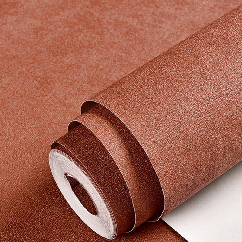 Unpasted Pure Color Wallpaper Roll Simple Non-Woven Fabric Wall Art, 31' L x 20.5" W Brown Wallpaper Roll Clearhalo 'Modern wall decor' 'Modern' 'Wallpaper' Wall Decor' 2413079