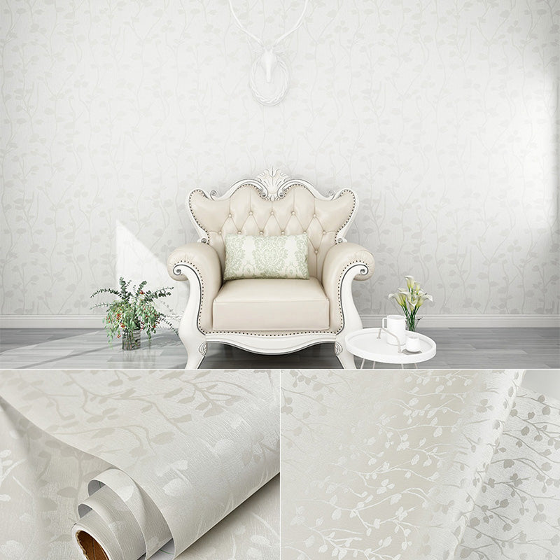 Simple Multi Colored PVC Wallpaper Roll Textured Plain Patterned Self-Adhesive Wall Decor White-Gray Wallpaper Roll Clearhalo 'Modern wall decor' 'Modern' 'Wallpaper' Wall Decor' 2413123