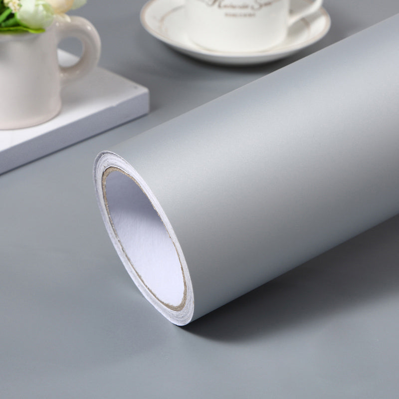 Scandinavian Wallpaper Roll Solid-Colored Self Stick Wall Covering, Multi-Colored Silver Gray Wallpaper Roll Clearhalo 'Modern wall decor' 'Modern' 'Wallpaper' Wall Decor' 2413179