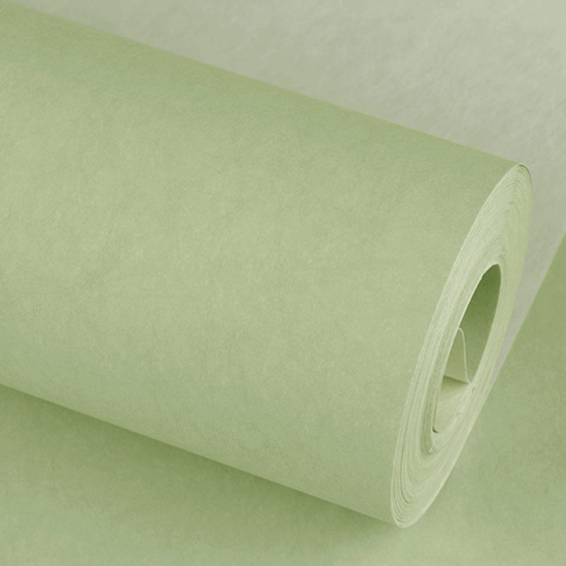 Scandinavian Solid-Colored Wallpaper Roll Living Room 31' L x 20.5" W Wall Art, Pastel Color Green Wallpaper Roll Clearhalo 'Modern wall decor' 'Modern' 'Wallpaper' Wall Decor' 2413233