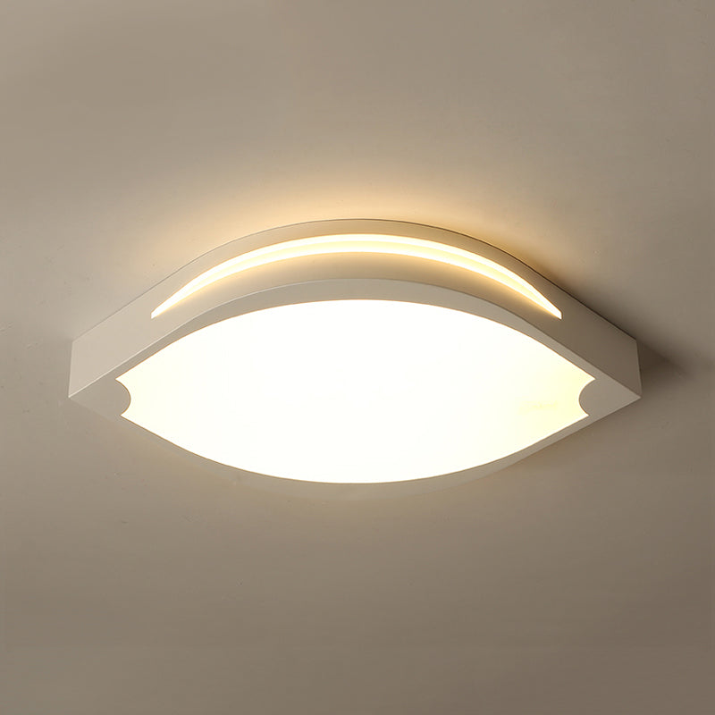 Contemporary Leaf Shaped Ceiling Light 23.5"/27.5" Dia LED Acrylic Flush Pendant Light in White, Warm/White Lighting Clearhalo 'Ceiling Lights' 'Close To Ceiling Lights' 'Close to ceiling' 'Flush mount' Lighting' 241333