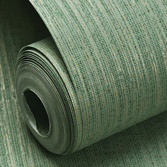 Nordic Soft Color Non-Woven Wallpaper Roll Textured Solid Unpasted Wall Covering Dark Green Wallpaper Roll Clearhalo 'Modern wall decor' 'Modern' 'Wallpaper' Wall Decor' 2413363