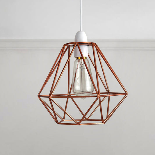 1 Head Wire Frame Hanging Pendant Light Industrial Loft Yellow/White Metal Pendant Lamp for Living Room Clearhalo 'Ceiling Lights' 'Modern Pendants' 'Modern' 'Pendant Lights' 'Pendants' Lighting' 241388