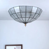 Dome Shade Flush Mount Lighting 2/3/4 Lights Clear Glass Tiffany Style Ceiling Light Fixture, 12"/16"/19.5" Wide Clear Clearhalo 'Ceiling Lights' 'Close To Ceiling Lights' 'Close to ceiling' 'Flush mount' Lighting' 2415067