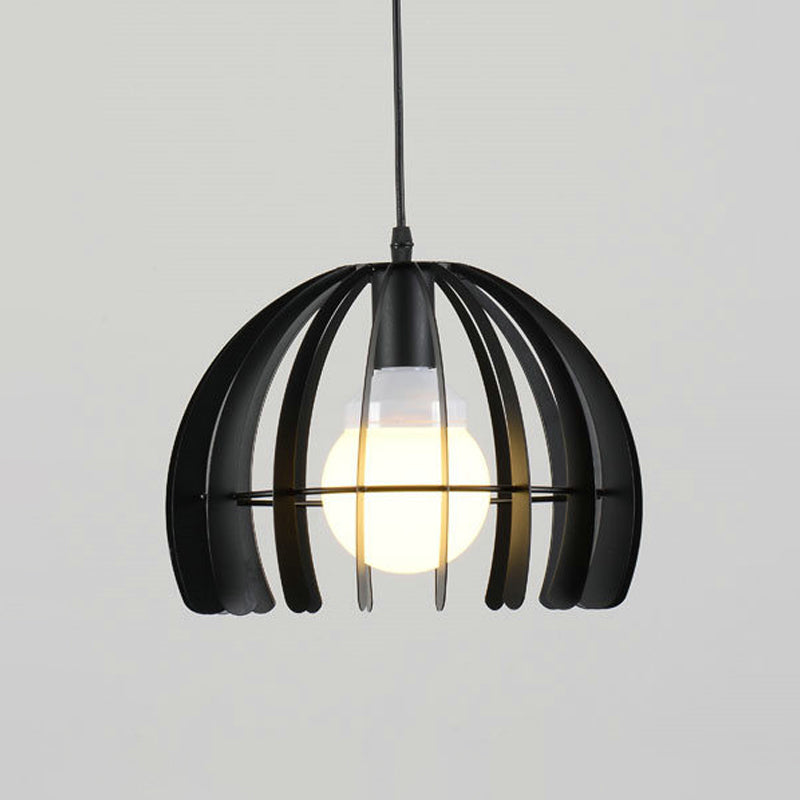 1-Light Hemisphere Pendant Lamp Factory Black Metal Hanging Light Fixture for Living Room Clearhalo 'Art Deco Pendants' 'Black' 'Cast Iron' 'Ceiling Lights' 'Ceramic' 'Crystal' 'Industrial Pendants' 'Industrial' 'Metal' 'Middle Century Pendants' 'Pendant Lights' 'Pendants' 'Rustic Pendants' 'Tiffany' Lighting' 2415722