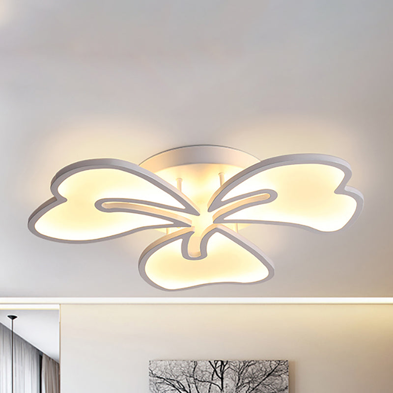 Acrylic Blossom Semi Flush Mount Modernism 3/4/5 Lights LED Ceiling Light Fixture in Warm/White/Natural Light Clearhalo 'Ceiling Lights' 'Close To Ceiling Lights' 'Close to ceiling' 'Semi-flushmount' Lighting' 241721