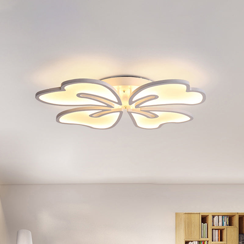 Acrylic Blossom Semi Flush Mount Modernism 3/4/5 Lights LED Ceiling Light Fixture in Warm/White/Natural Light Clearhalo 'Ceiling Lights' 'Close To Ceiling Lights' 'Close to ceiling' 'Semi-flushmount' Lighting' 241723