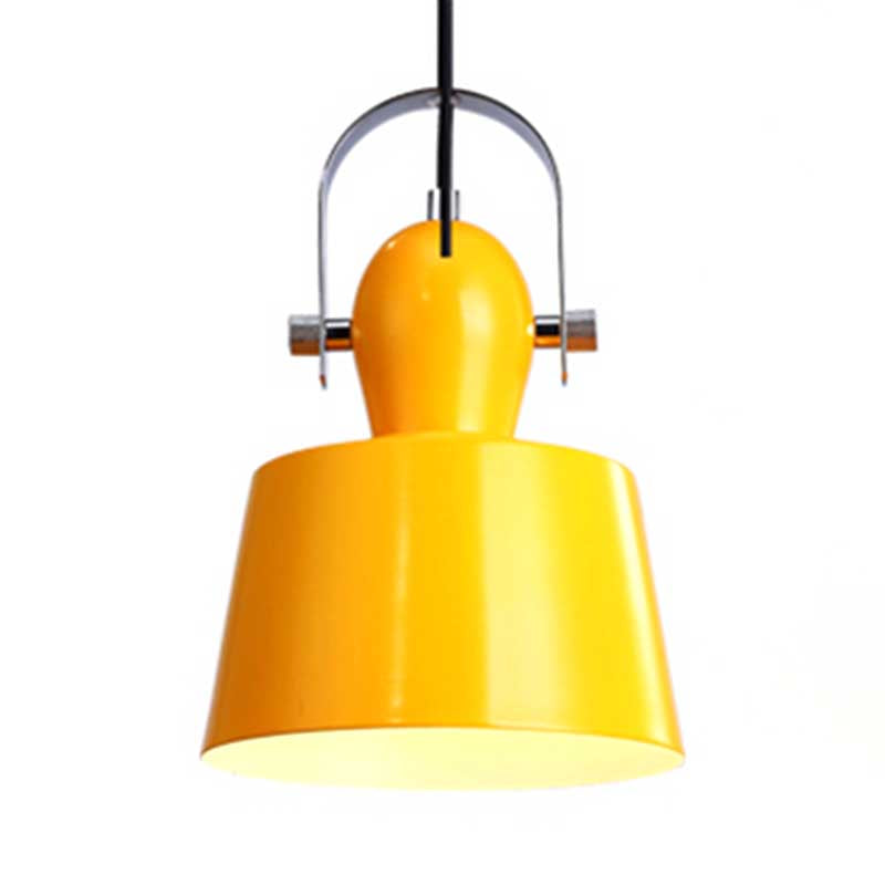 Upside and Down Trifle Bowl Metal Ceiling Pendant Lamp Minimalist 1 Light Black/White/Yellow Hanging Lighting Clearhalo 'Ceiling Lights' 'Modern Pendants' 'Modern' 'Pendant Lights' 'Pendants' Lighting' 241784