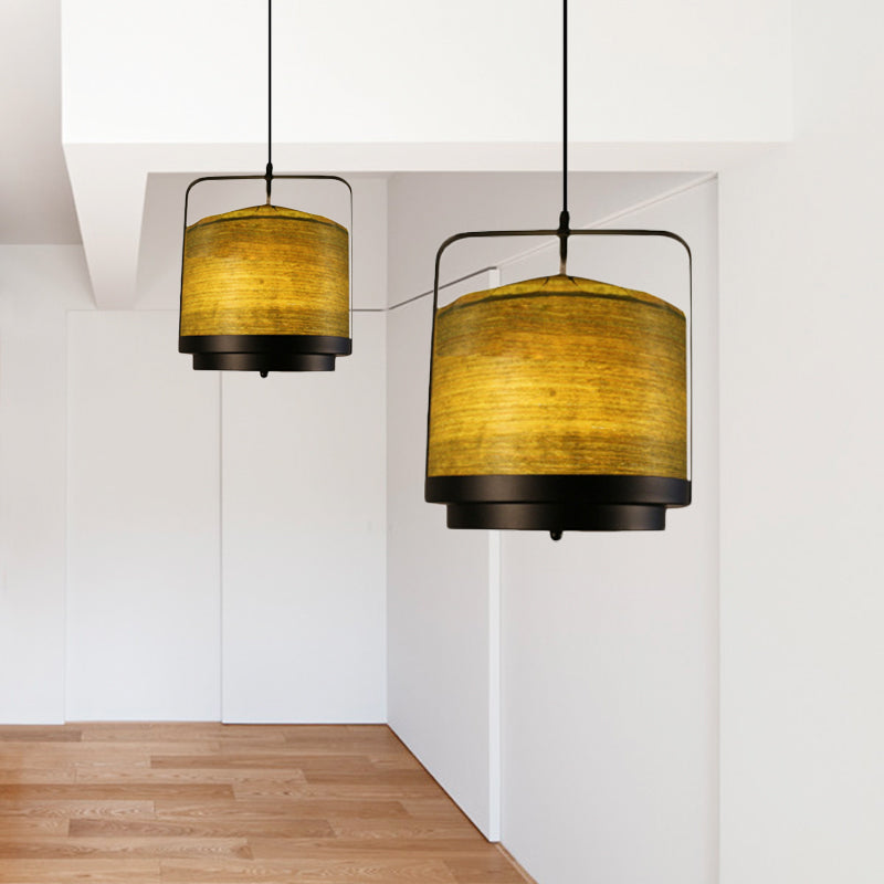 Cylindrical Pendant Lamp Modern Fabric 1 Light White/Red/Green Hanging Light Fixture for Dining Room Clearhalo 'Ceiling Lights' 'Modern Pendants' 'Modern' 'Pendant Lights' 'Pendants' Lighting' 242044