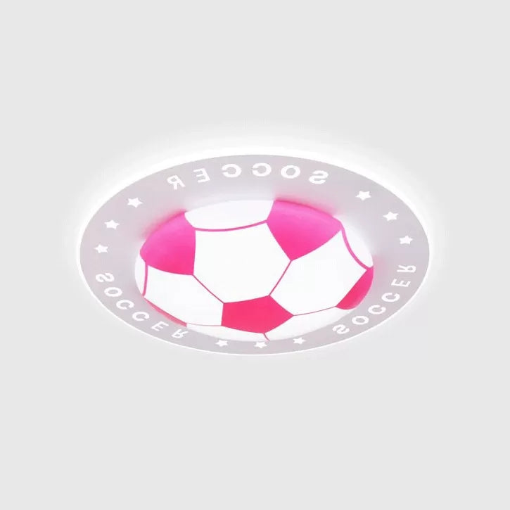 Acrylic Flat Football Flush Ceiling Light Study Room Kitchen Sport Stylish Ceiling Fixture Clearhalo 'Ceiling Lights' 'Close To Ceiling Lights' 'Close to ceiling' 'Flush mount' Lighting' 24209