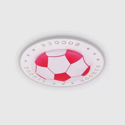 Acrylic Flat Football Flush Ceiling Light Study Room Kitchen Sport Stylish Ceiling Fixture Clearhalo 'Ceiling Lights' 'Close To Ceiling Lights' 'Close to ceiling' 'Flush mount' Lighting' 24211