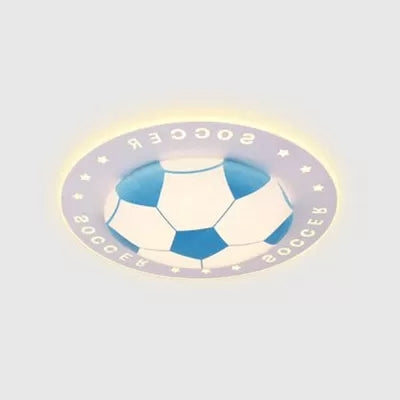 Acrylic Flat Football Flush Ceiling Light Study Room Kitchen Sport Stylish Ceiling Fixture Clearhalo 'Ceiling Lights' 'Close To Ceiling Lights' 'Close to ceiling' 'Flush mount' Lighting' 24214