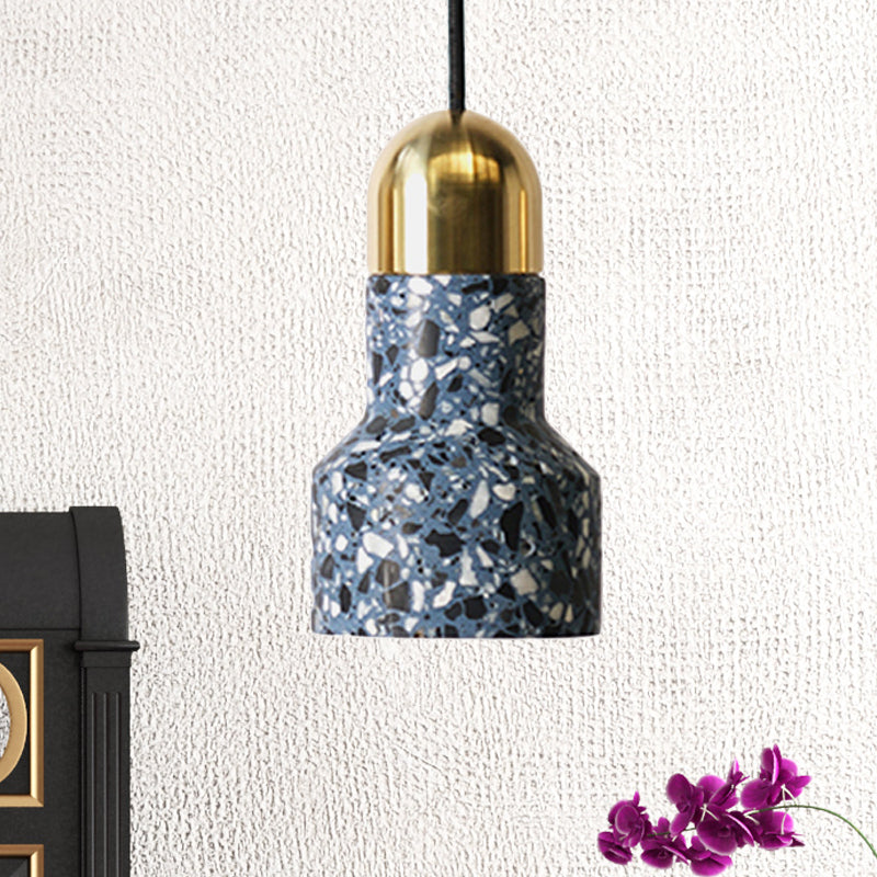 Bell Pendant Lighting in Nordic Style Concrete 1 Light Black/White/Pink Hanging Ceiling Light Clearhalo 'Ceiling Lights' 'Modern Pendants' 'Modern' 'Pendant Lights' 'Pendants' Lighting' 242219