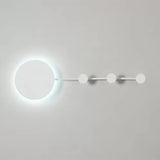 27.5"/39" Wide Black/White Round LED Wall Lamp Simplicity LED Acrylic Sconce Light Fixture in Warm/White Light with Hangers White 27.5" Clearhalo 'Modern wall lights' 'Modern' 'Wall Lamps & Sconces' 'Wall Lights' Lighting' 2422591