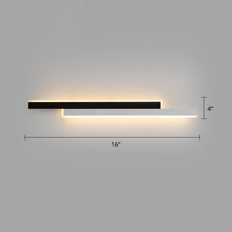 Minimalist LED Black Linear Wall Light