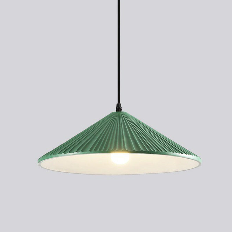 Conical Resin Hanging Lamp Minimalist 1-Light Suspension Light Fixture for Dining Room Green Clearhalo 'Ceiling Lights' 'Pendant Lights' 'Pendants' Lighting' 2423211