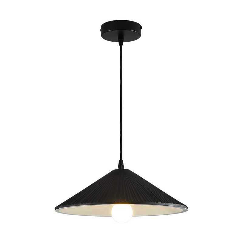 Conical Resin Hanging Lamp Minimalist 1-Light Suspension Light Fixture for Dining Room Black Clearhalo 'Ceiling Lights' 'Pendant Lights' 'Pendants' Lighting' 2423212