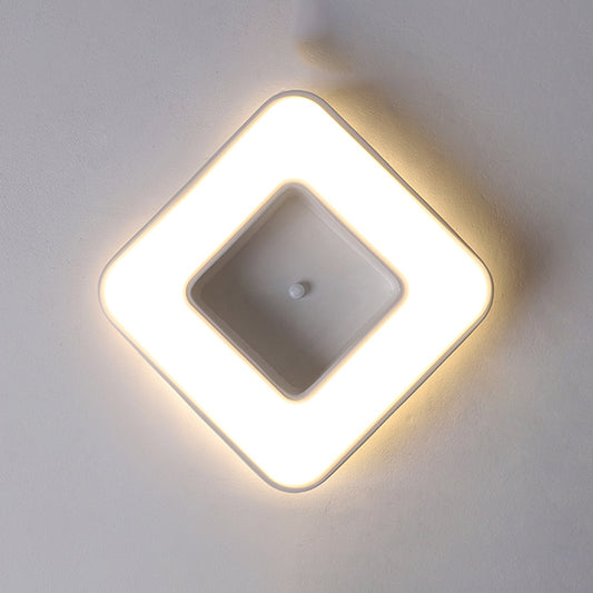 Small Corridor LED Flush Light Metal Nordic Style Ceiling Mounted Fixture with Acrylic Diffuser Clearhalo 'Ceiling Lights' 'Close To Ceiling Lights' 'Close to ceiling' 'Flush mount' Lighting' 2423323