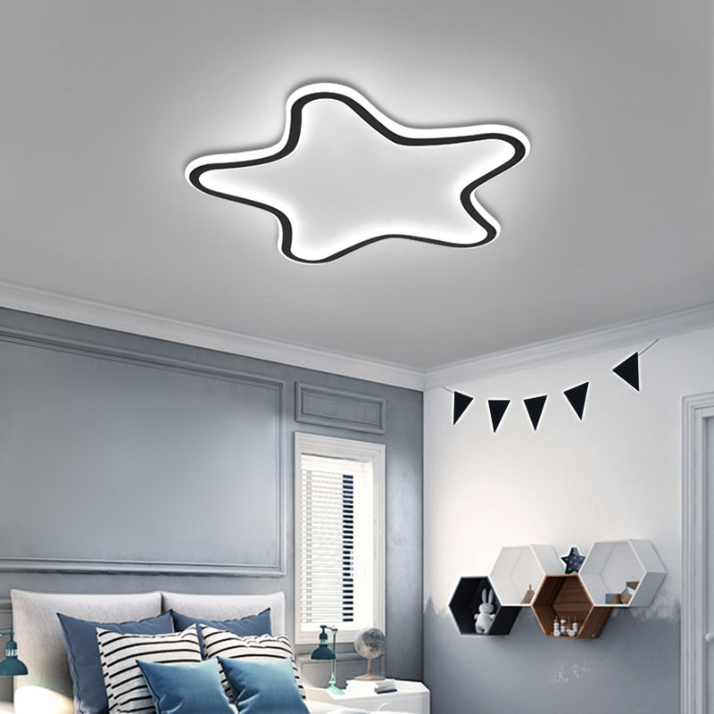 Creative Cartoon Star Flush Light Aluminum Childrens Bedroom LED Ultrathin Ceiling Light Clearhalo 'Ceiling Lights' 'Close To Ceiling Lights' 'Close to ceiling' 'Flush mount' Lighting' 2423427