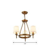 Tapered Ceiling Suspension Lamp Simplicity Fabric Chandelier Lighting for Living Room Clearhalo 'Ceiling Lights' 'Chandeliers' Lighting' options 2423794