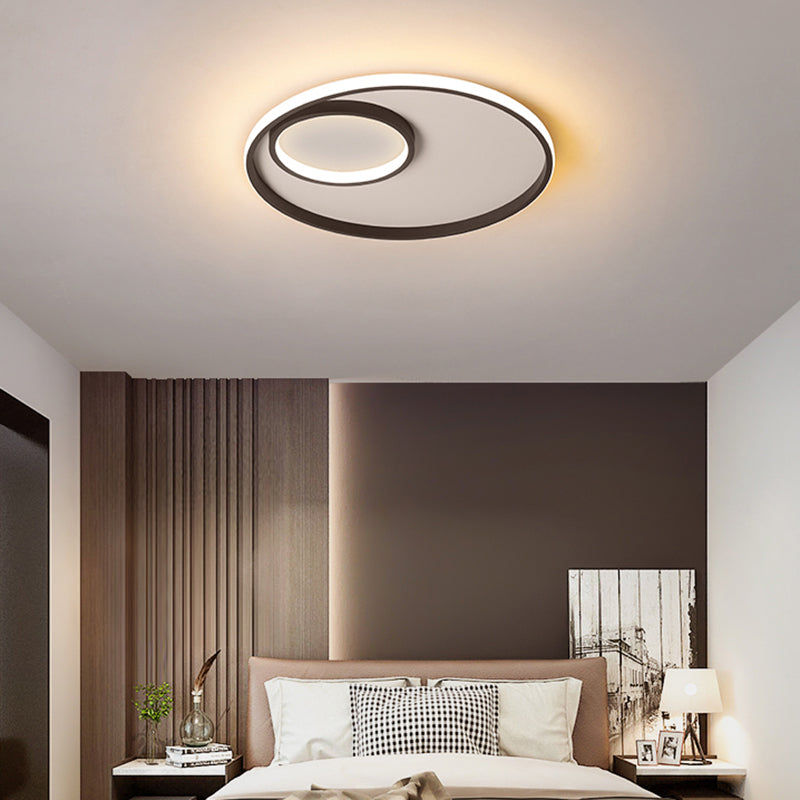 Nordic Halo Ceiling Mounted Light Metal Bedroom LED Ultrathin Flush Mount Light Fixture Clearhalo 'Ceiling Lights' 'Close To Ceiling Lights' 'Close to ceiling' 'Flush mount' Lighting' 2423989