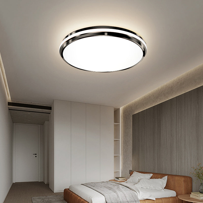 Simple Round Flush Mount Recessed Lighting Acrylic Bedroom LED Ceiling Light Fixture Clearhalo 'Ceiling Lights' 'Close To Ceiling Lights' 'Close to ceiling' 'Flush mount' Lighting' 2424026
