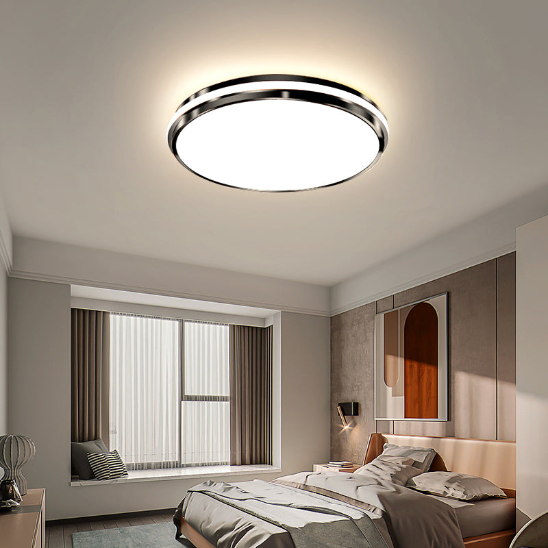 Simple Round Flush Mount Recessed Lighting Acrylic Bedroom LED