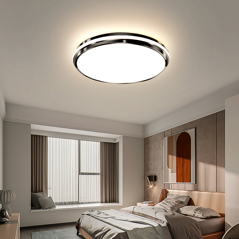 Simple Round Flush Mount Recessed Lighting Acrylic Bedroom LED Ceiling Light Fixture Clearhalo 'Ceiling Lights' 'Close To Ceiling Lights' 'Close to ceiling' 'Flush mount' Lighting' 2424029