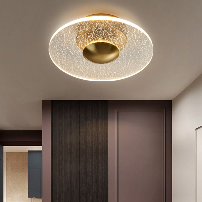 Acrylic Disc Semi Flush Mount Lamp Postmodern Clear LED Ceiling Light for Corridor Clearhalo 'Ceiling Lights' 'Close To Ceiling Lights' 'Close to ceiling' Lighting' 2424164