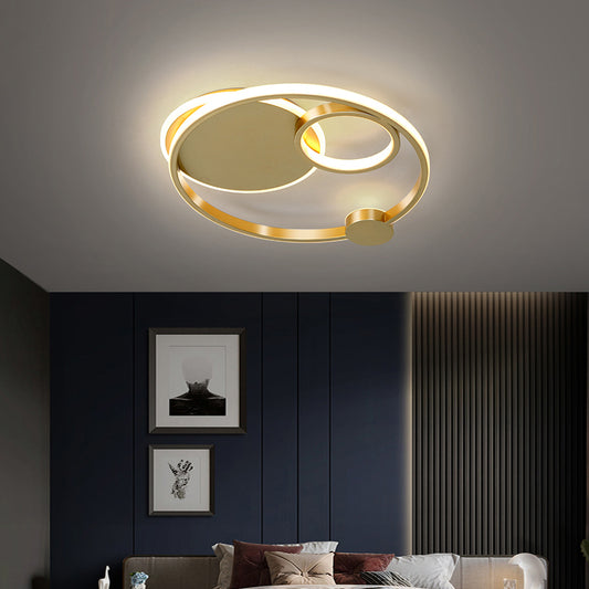 Multi-Ring Flushmount Ceiling Lamp Postmodern Metal Bedroom LED Flush Mount Lighting Clearhalo 'Ceiling Lights' 'Close To Ceiling Lights' 'Close to ceiling' 'Flush mount' Lighting' 2424232