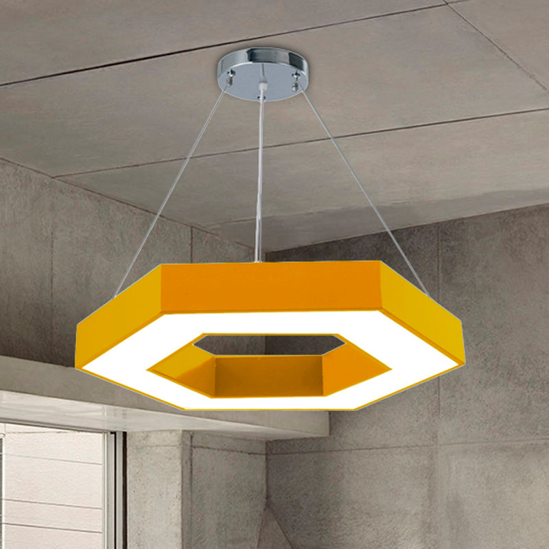 Green/Blue/Red Honeycomb Pendant Lighting Contemporary Led Metal Ceiling Lamp in White/Warm/Natural Light Yellow Clearhalo 'Ceiling Lights' 'Modern Pendants' 'Modern' 'Pendant Lights' 'Pendants' Lighting' 242467