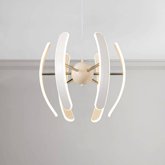 Globe Pendant Light Postmodern Acrylic 1 Light White Chandelier Lamp in White with Integrated LED White Clearhalo 'Ceiling Lights' 'Chandeliers' 'Modern Chandeliers' 'Modern' Lighting' 242600