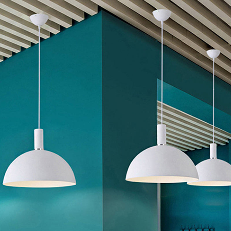 Aluminum Hemisphere Pendant Lamp One Light Contemporary Pendant Light for Dining Room Clearhalo 'Ceiling Lights' 'Modern Pendants' 'Modern' 'Pendant Lights' 'Pendants' Lighting' 242711