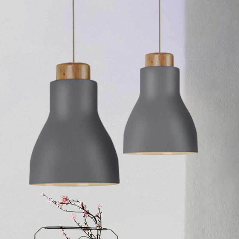 Nordic Half-Bottle Pendant Light One Head Metallic Hanging Light for Balcony Study Room Clearhalo 'Ceiling Lights' 'Modern Pendants' 'Modern' 'Pendant Lights' 'Pendants' Lighting' 242822