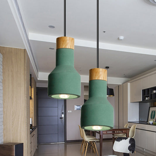 Nordic Stylish Ceiling Pendant Torch Shape One Light Cement Hanging Light for Bedroom Hotel Clearhalo 'Ceiling Lights' 'Pendant Lights' 'Pendants' Lighting' 242836