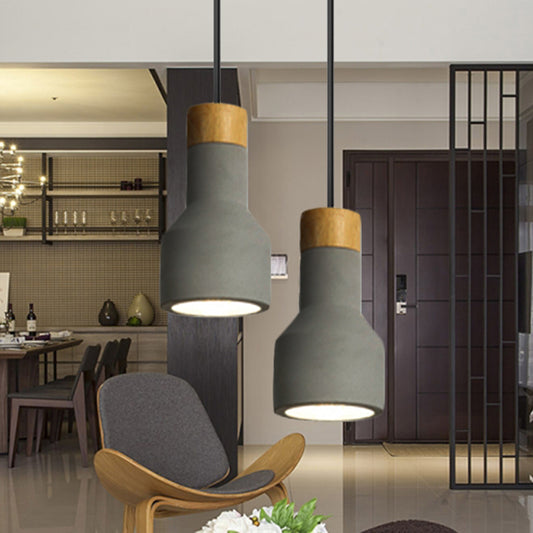 Nordic Stylish Ceiling Pendant Torch Shape One Light Cement Hanging Light for Bedroom Hotel Clearhalo 'Ceiling Lights' 'Pendant Lights' 'Pendants' Lighting' 242837