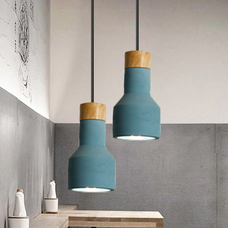 Nordic Stylish Ceiling Pendant Torch Shape One Light Cement Hanging Light for Bedroom Hotel Clearhalo 'Ceiling Lights' 'Pendant Lights' 'Pendants' Lighting' 242841