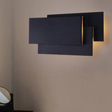 Aluminum Rectangle Wall Mounted Light Modern LED Black/White Wall Lamp in Warm/White Lighting Black Horizontal Clearhalo 'Cast Iron' 'Glass' 'Industrial' 'Modern wall lights' 'Modern' 'Tiffany' 'Traditional wall lights' 'Wall Lamps & Sconces' 'Wall Lights' Lighting' 242949