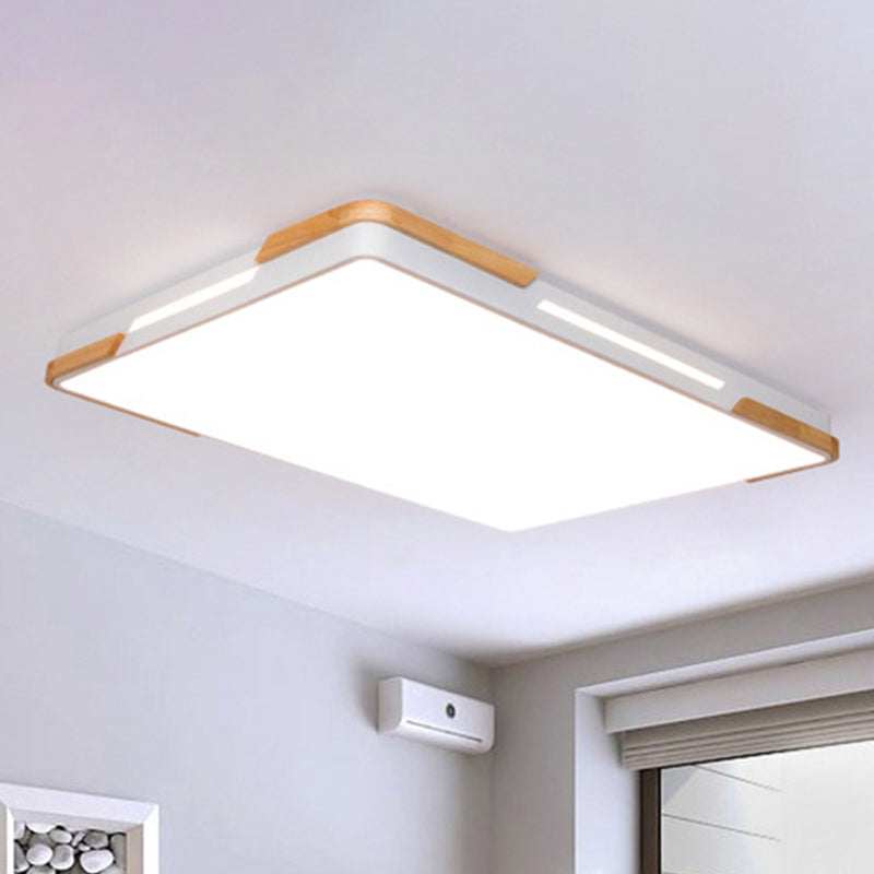 Nordic Stylish Rectangle Flushmount Light Acrylic LED Ceiling Fixture for Balcony Hotel Clearhalo 'Ceiling Lights' 'Close To Ceiling Lights' 'Close to ceiling' 'Flush mount' Lighting' 243244