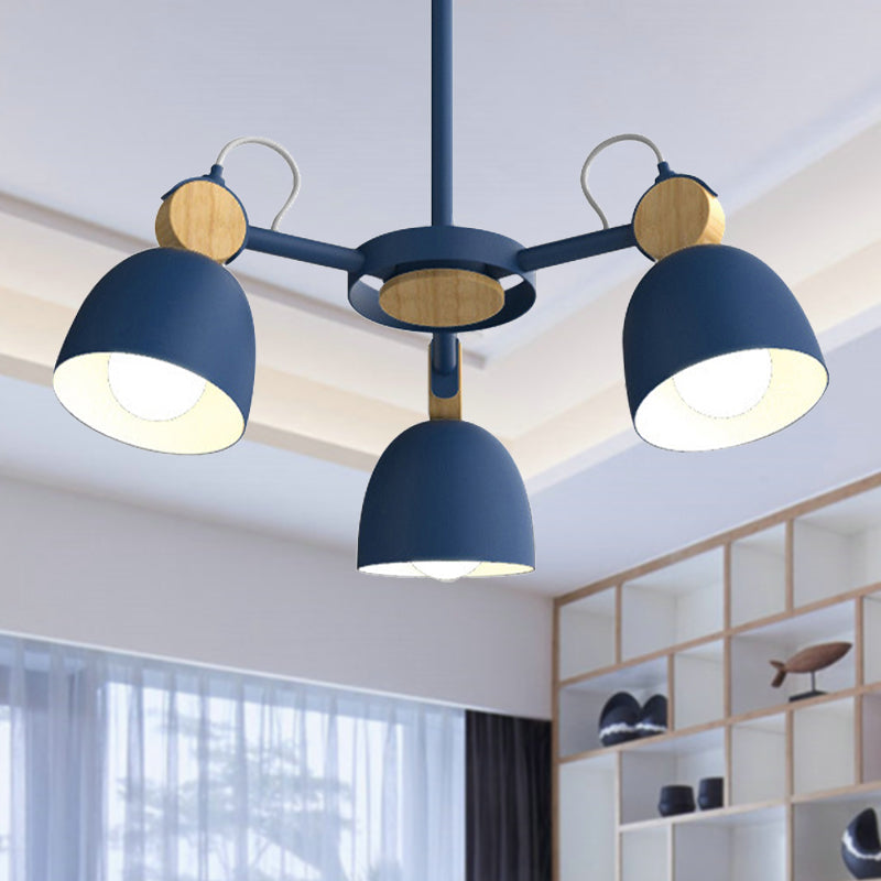 Modern Stylish Dome Chandelier Rotatable Metallic Hanging Light for Hotel Bedroom Clearhalo 'Ceiling Lights' 'Chandeliers' 'Modern Chandeliers' 'Modern' Lighting' 243325